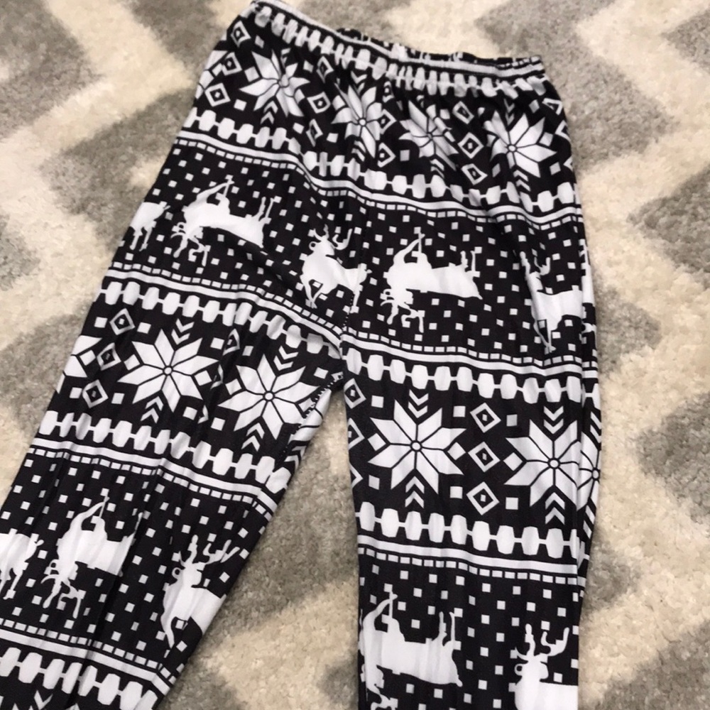 Holiday Reindeer Print Legging/Tights OS